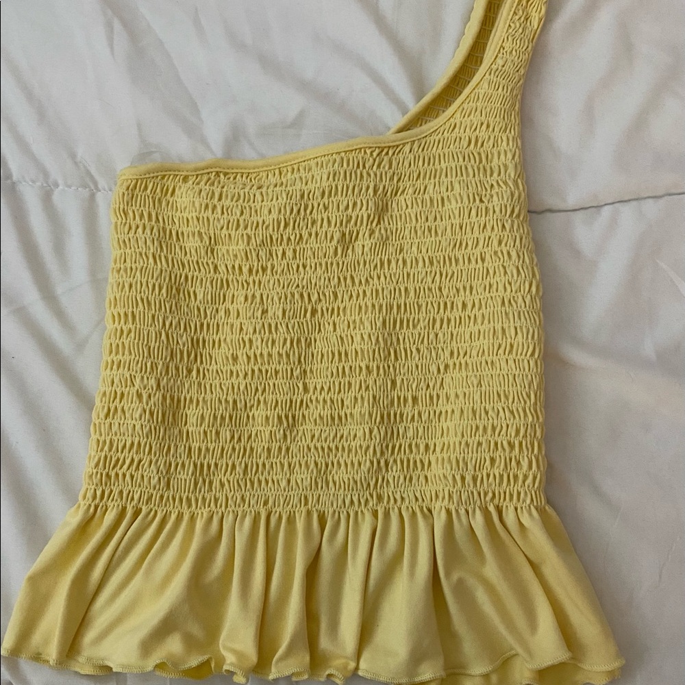 XS one strap gaze yellow top